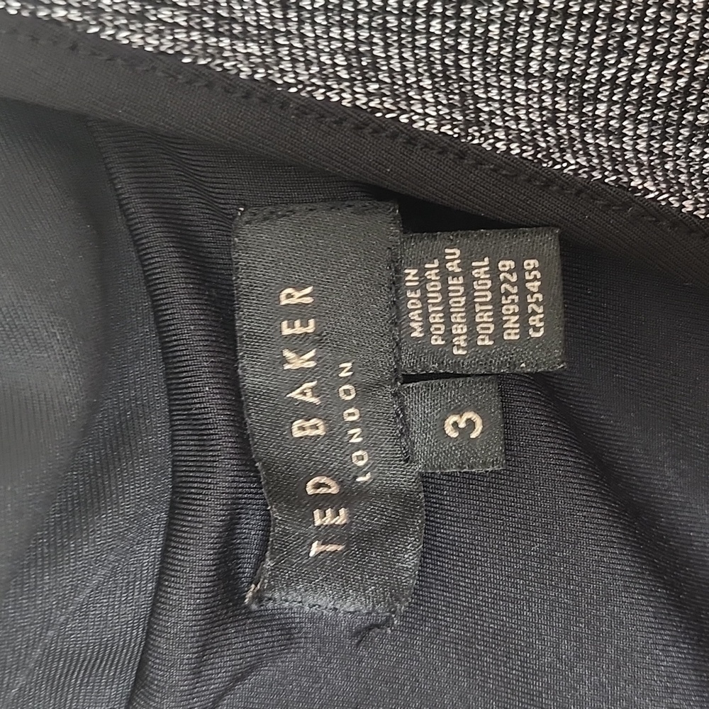Ted Baker London metallic ruched midi cocktail party dress, date night, evening - Picture 5 of 10